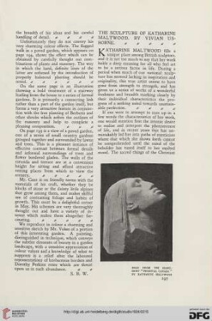 87: The sculpture of Katharine Maltwood