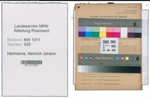 Entnazifizierung Heinrich Johann Hermanns , geb. 07.05.1903 (Moebelhaendler)
