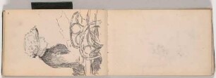 Lesende Frau (links), Leerseite (rechts)