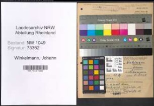 Entnazifizierung Johann Winkelmann , geb. 25.08.1920 (Landarbeiter)