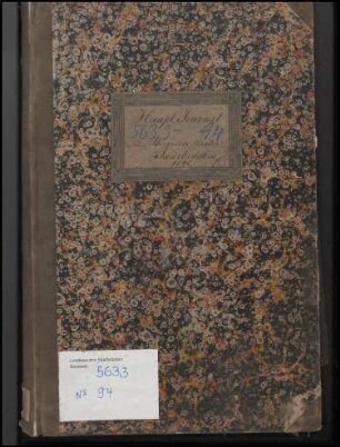 Hauptjournal der Bergamtskasse