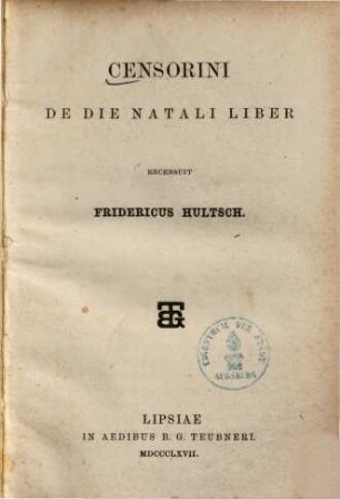 De die natali liber