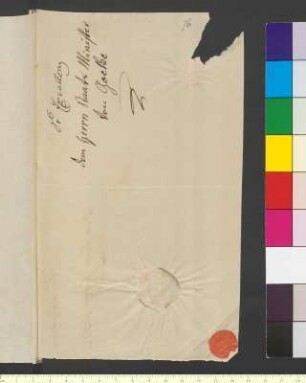 Brief von Seidler, Luise an Goethe, Johann Wolfgang von
