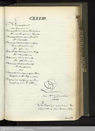 CXXXIII., 19. December 1857