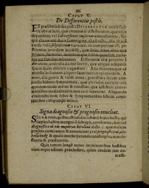 Caput V. De Differentiis pestis.