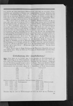 Erdbestattung oder Feuerbestattung?