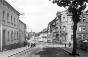 Dahlen. Bahnhofstraße. Blick nach Norden zum Rathaus