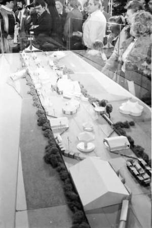 Berlin: ITB; 750 Jahrfeier Berlin 1987; ITB Stand; Modell zum Jubiläum Straße 17. Juni