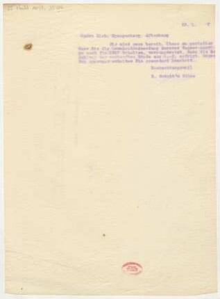 Brief an Richard Spangenberg (Altenburg, Leipzig) : 23.01.1917