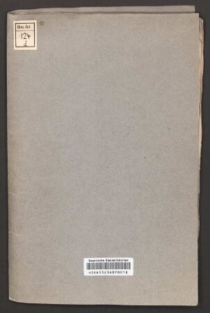 München, Hofbibliothek (17. Jh.): Katalog der von den Schweden entführten Handschriften und Drucke, 1632 - BSB Cbm Cat. 124 d