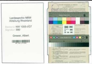 Entnazifizierung Albert Grewer , geb. 10.05.1911 (Postfacharbeiter)