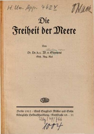Die Freiheit der Meere