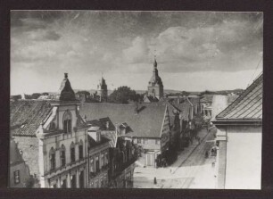 Lange Straße. Detmold. Vogelperspektive vom Hornschen Tor Richtung Rathaus. Sammlung Starke