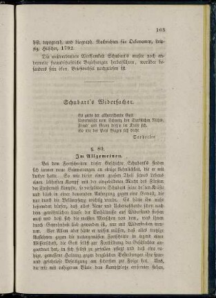 Schubart´s Widersacher.