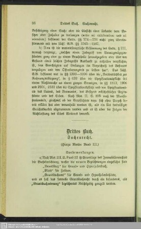 Drittes Buch. Sachenrecht