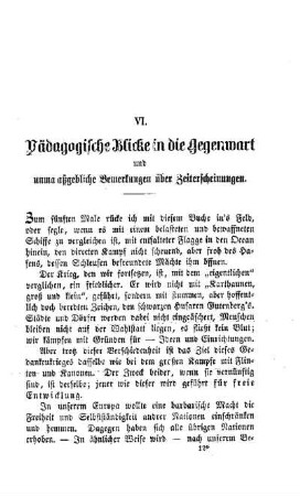 Pädagogische Blicke in die Gegnwart und unma aßgebliche Bemerkungen über Zeiterscheinungen