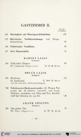 Gastzimmer II (Nr. 294-308)