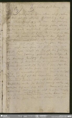 Eigenh. Brief von Friedrich Schleiermacher an August Wilhelm von Schlegel, Berlin, 06.03.1798