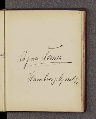 Agnes Sorma ; Rose Ettinger Frederic Lamond. – Hamburg, April 1899