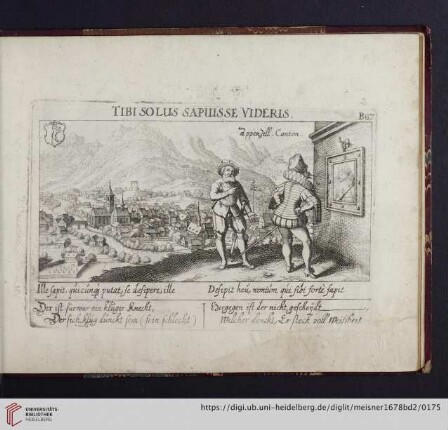 B87. Appenzell Canton, "Tibi solus sapuisse se videris"