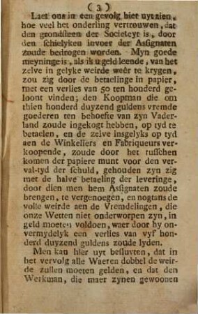Over De Assignaten : Resultat uyt de Memorie, overgelevert door de Kamer van Commercie aen de Representanten der vrye Stad Gend