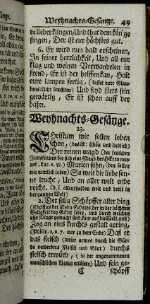 Weyhnachts-Gesänge