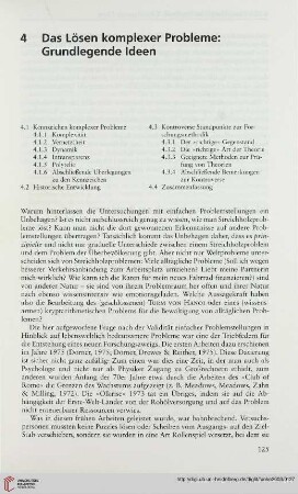 4. Das Lösen komplexer Probleme: Grundlegende Ideen