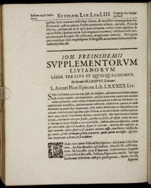 Liber Tertius Et Quinquagesimus.