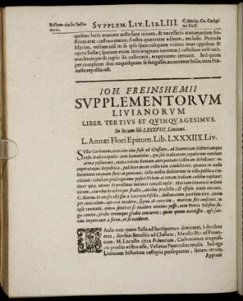 Liber Tertius Et Quinquagesimus.