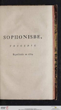 Sophonisbe, tragedie