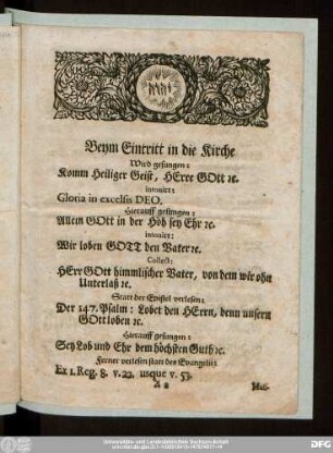 Beym Eintritt in die Kirche