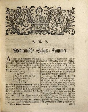 D. Johann Jacob Woyts ... Gazophylacium medico-physicum, oder Schatz-Kammer Medicinisch- und natuerlicher Dinge : in welcher Alle Medicinische Kunst-Woerter, inn- und aeusserliche Kranckheiten ... vorgestellet, und mit einem noethigen Register versehen sind