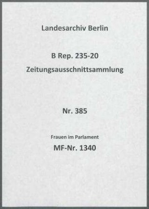 Frauen im Parlament