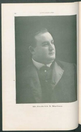 [Fotografía de] Mr. Frederick N. Martinez