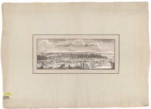 Ansicht von Johanngeorgenstadt, Kupferstich, um 1740 : Johann Georgen Stadt im Prospect von Morgen / J C L. Brühl fc. - [S.l.] , [um 1740]. - 1 Kunstbl. : Kupferst. ; 41 x 16 cm