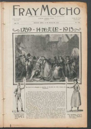 1789 - 14 de Julio - 1915 : La toma de la Bastilla, el martes, 14 de julio de 1789.