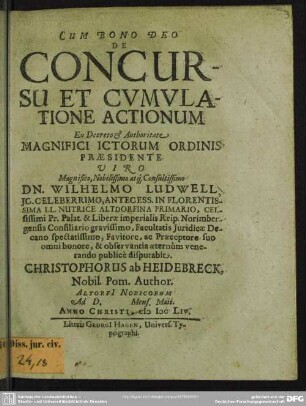 De concursu et cumulatione actionum