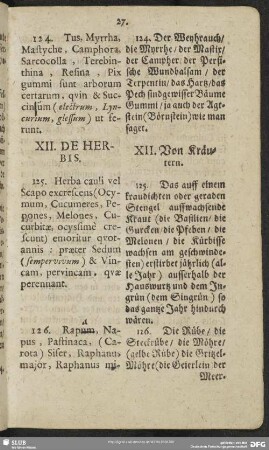 XII. De Herbis