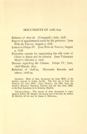 Documents of 1628-1629