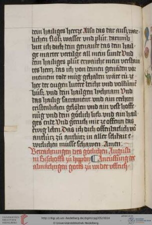 Ps.-Aurelius Augustinus, Meditationes, dt. ('Betrachtungen des göttlichen Augustini')