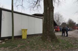 Demontage einer Flüchtlingsunterkunft