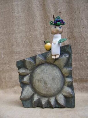 Frau auf Sonne