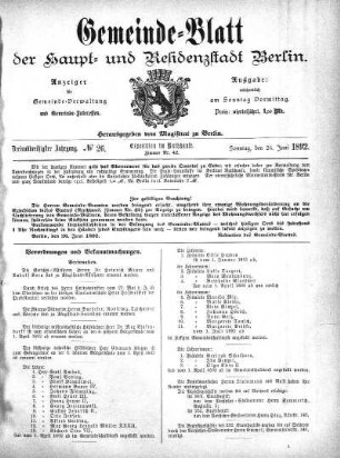 1892,26: No. 26, 26. Juni 1892