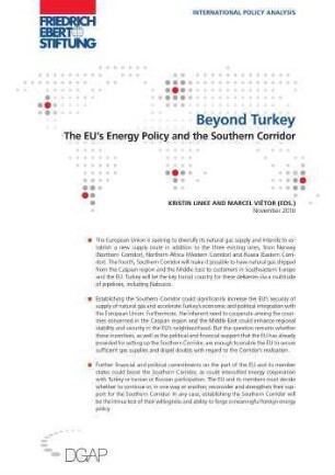 Beyond Turkey : the EU's energy policy and the Southern corridor