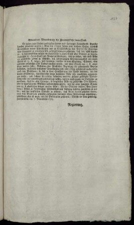 Erweiterte Verordnung die Feuersgefahr betreffend : Zweybrücken den 7. Novembris 1765.