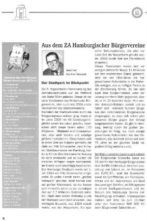 Aus dem ZA Hamburgischer Bürgervereine