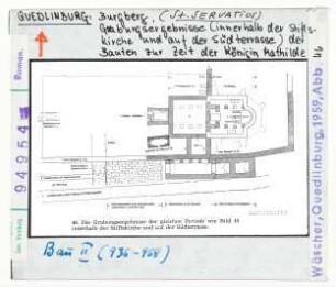 Quedlinburg: Burgberg, Grabungsergebnisse zur Zeit der Königin Mathilde, St. Servatius Bau II