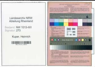 Entnazifizierung Heinrich Kuper , geb. 29.07.1890 (Obermeister)