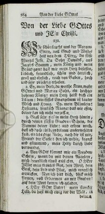 Von der Liebe Gottes und Jesu Christi.