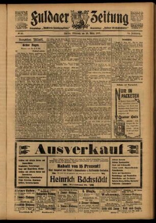 Zweite Ausgabe vom Mittwoch, den 20. März 1907.